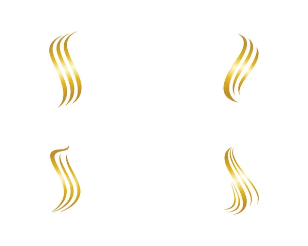 Haarwelle Logo Vektor Ionen Vorlage — Stockvektor