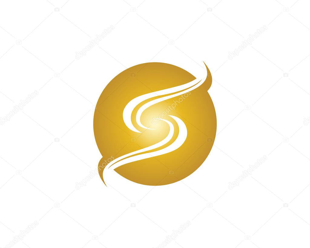 Hair wave logo vector ion template