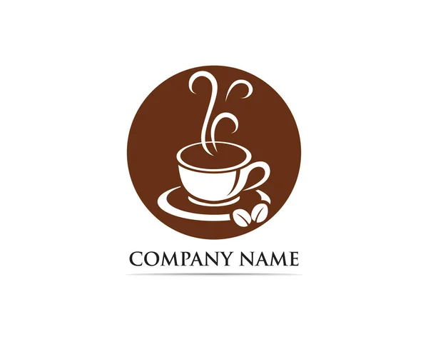 Taza Café Logo Plantilla Vector Icono Diseño — Vector de stock