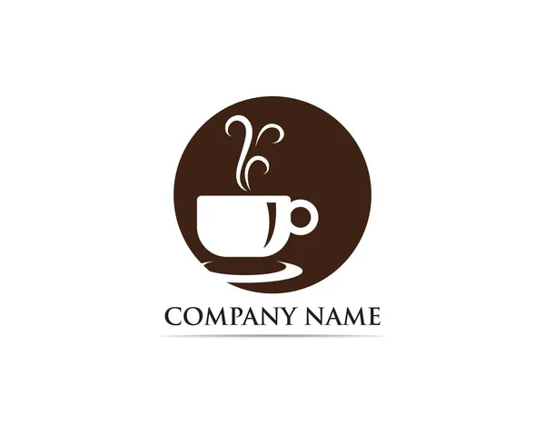 Taza Café Logo Plantilla Vector Icono Diseño — Vector de stock