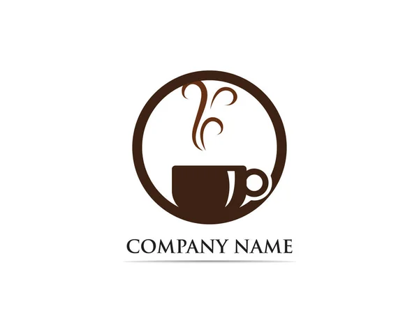 Taza Café Logo Plantilla Vector Icono Diseño — Vector de stock