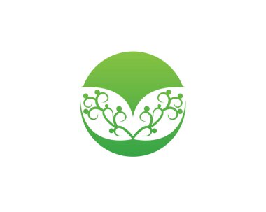 Yeşil yaprak ekolojisi doğa element vektör simgesi