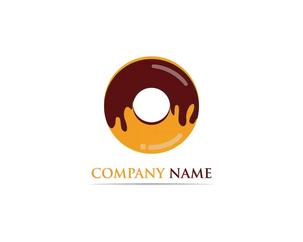 Donuts Logo Vector Plantilla — Vector de stock