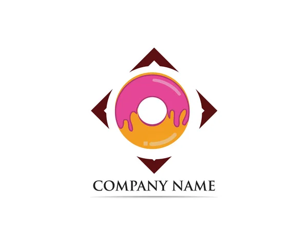 Donuts Logo Vector Plantilla — Vector de stock