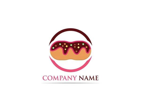 Donuts Logo Vector Plantilla — Vector de stock