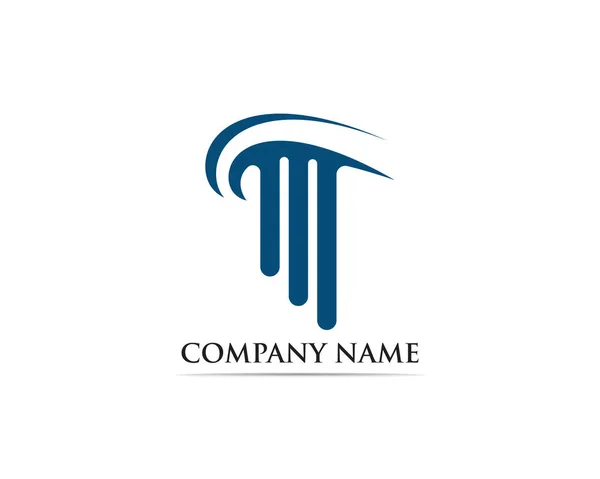 Columna Logo Plantilla Vector — Vector de stock