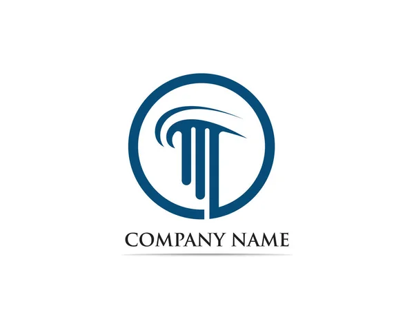 Colonne Modèle Logo Vecteur — Image vectorielle