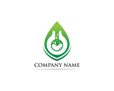 Laboratuvar logo vektör simge şablonu tasarlamak