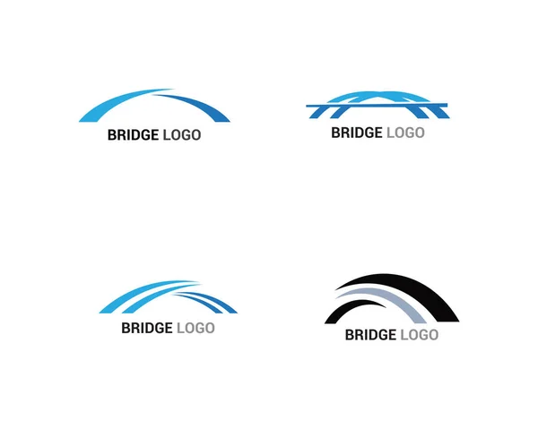 ブリッジロゴとシンボルベクトルテンプレート — ストックベクタ