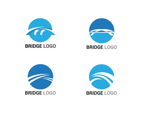 ブリッジロゴとシンボルベクトルテンプレート — ストックベクタ
