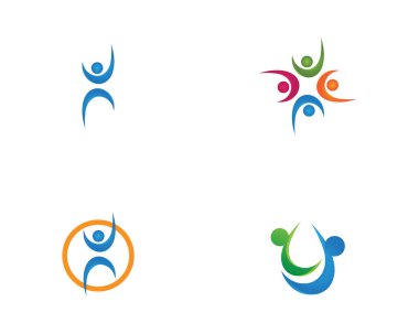 Sağlık yaşam insanların logo vektör