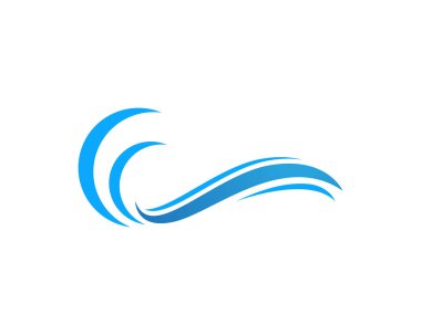 Dalga plaj su logo vektör