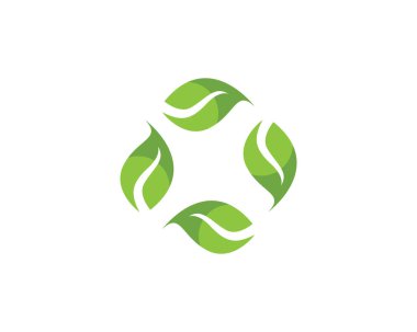 Logo yaprak yeşil yaprakları