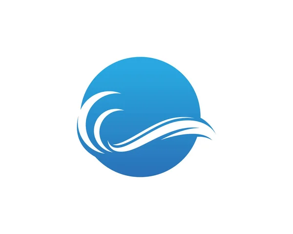 Ola Playa Agua Logo Vector — Archivo Imágenes Vectoriales
