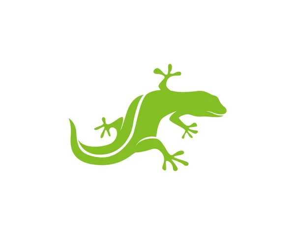 Vetor Logotipo Verde Gecko — Vetor de Stock