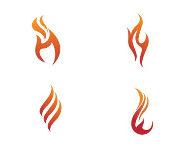 Yangın vektör simge logosu