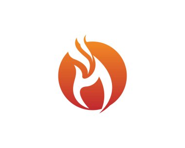 Yangın vektör simge logosu
