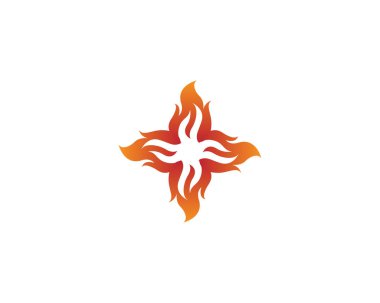 Yangın vektör simge logosu