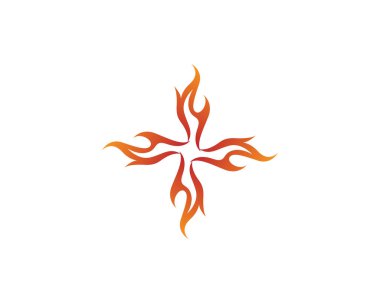 Yangın vektör simge logosu