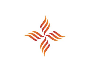 Yangın vektör simge logosu