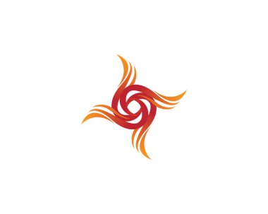 Yangın vektör simge logosu