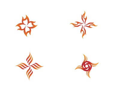 Yangın vektör simge logosu