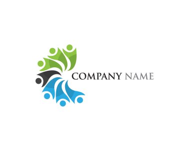 Evlat Edinme ve Toplum Bakımı Logo şablonu vektör simgesi