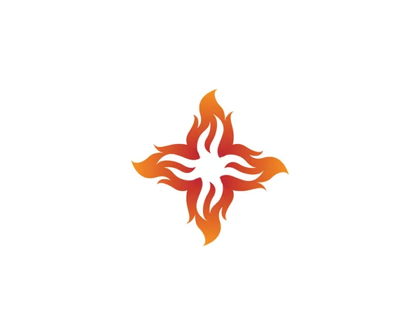 Φωτιά Διανυσματική Εικόνα Λογότυπο — Διανυσματικό Αρχείο