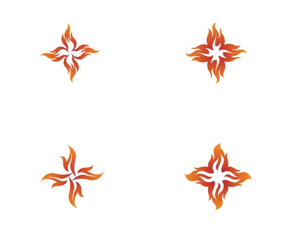 Ogień Wektor Ikona Logo — Wektor stockowy
