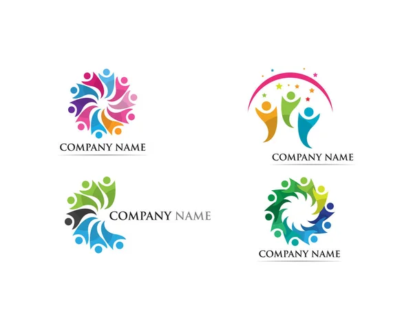 Adoption Community Care Logo Template Vector Icon — Stock Vector