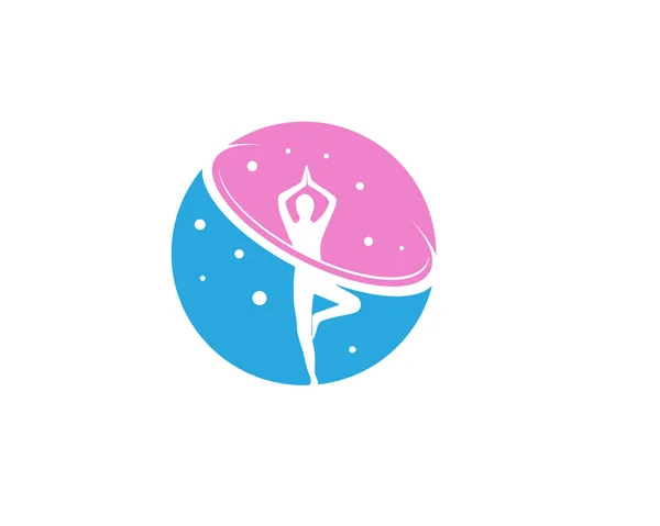 Yoga health logo vector