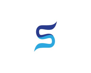 S logosu ve sembolleri şablon vektör simgesi