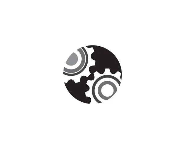 Gear Logo Template Vector Icon Illustration Desig — Stock Vector
