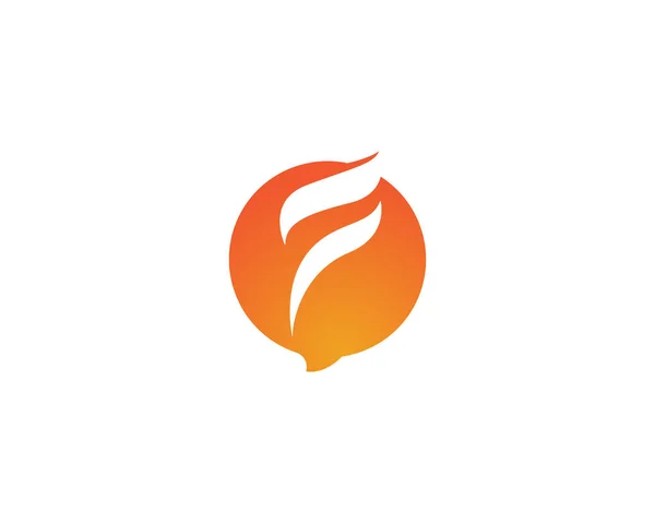 Fiamma Fuoco Logo Icona Vettoriale Modello Olio Gas Energia Logo — Vettoriale Stock