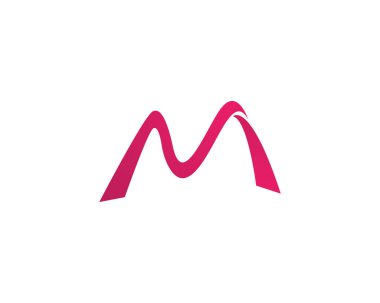 M harfi Logo iş şablonu vektör ICO