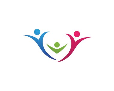Evlat Edinme ve Toplum Bakımı Logo şablonu vektör simgesi