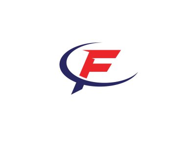 F logosu ve sembolleri şablon vektör simgesi
