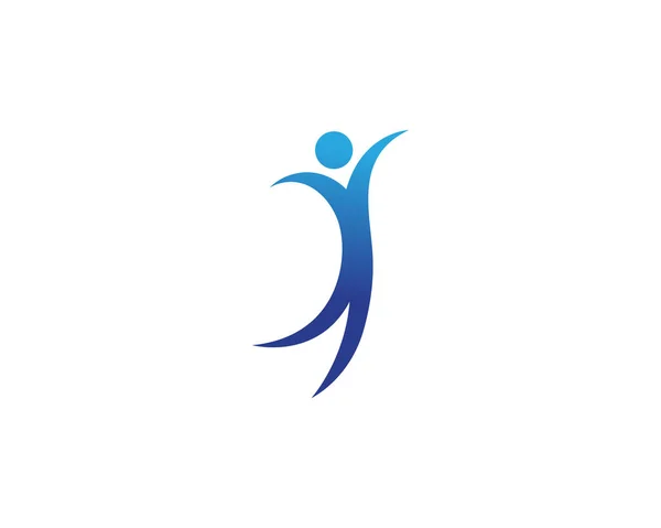 Успех Здравоохранения Люди Заботятся Логотип Символы Шаблон — стоковый вектор