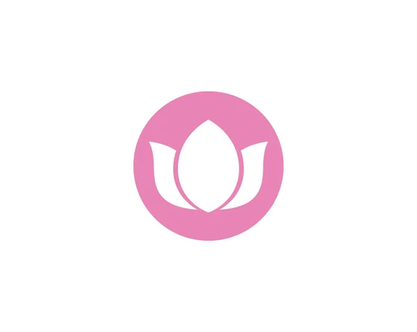 Signe Fleur Lotus Pour Bien Être Spa Yoga Illustration Vectorielle — Image vectorielle