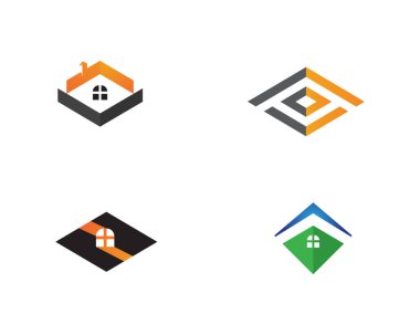 Ev tatlı logosu vektörel çizimler