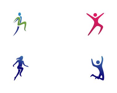 Sağlıklı Yaşam Logosu şablon vektör simgesi