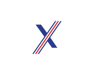 X harfi Logo şablonu vektör simge desig