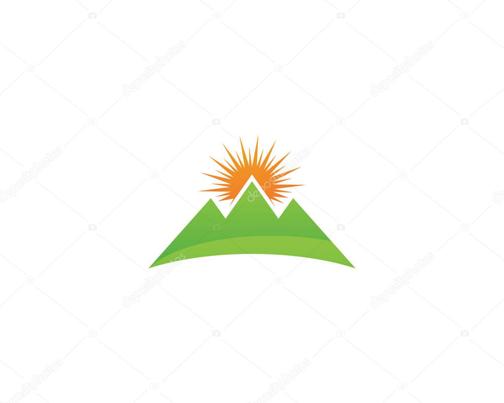Mountain nature landscape  logo and symbols  icons templat