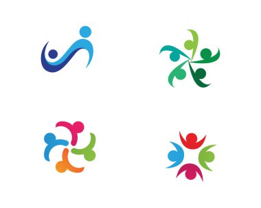 Takım topluluk birlik grubu logo vektör