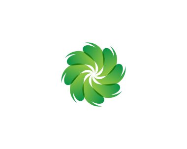Logo doğa simge vektör yaprak çiçek desenleri
