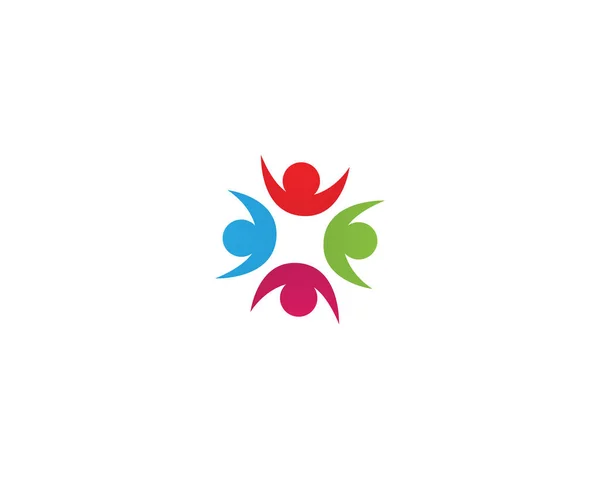 Team Comunità Unità Gruppo Logo Vettore — Vettoriale Stock
