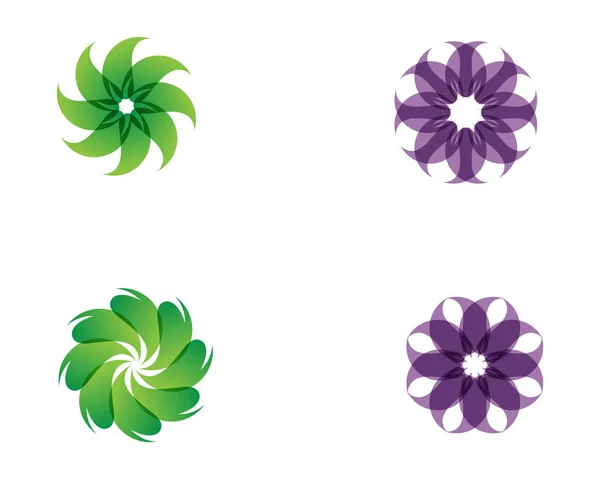 Leaf Flower Patterns Logo Nature Symbol Vector — Stock Vector