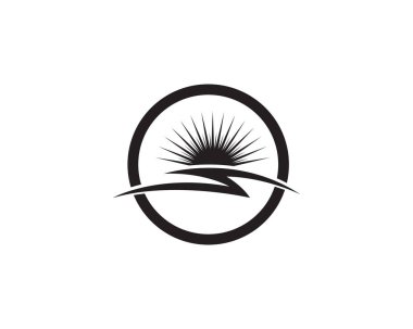 Güneş logosu ve sembolleri yıldız simgesi ağ taşıyıcısı -