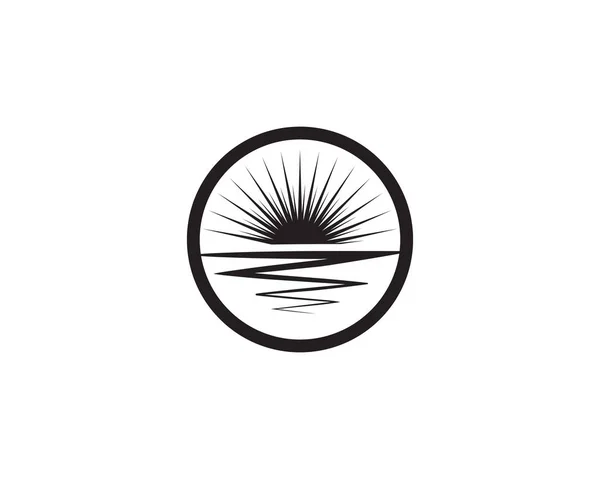 Sun Logo Symbols Star Icon Web Vector — Stock Vector