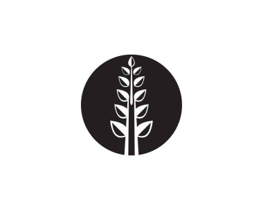 Buğday pirinç gıda logo siyah vektör